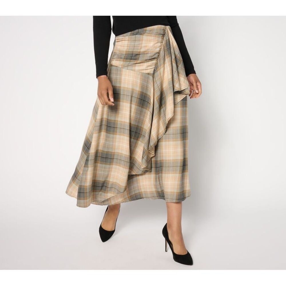 Me by Jennie Garth Women's Petite Skirt 1XP Ynez Woven Multi-colored